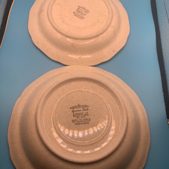 VINTAGE MIKASA Garden Club A Basket of Wild Flowers Bowl & Plate WOB - Picture 2 of 4